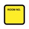 Nevs Printed Chart Labels - Room No 1-7/16" x 1-1/2" Yellow w/Black NRBP-S-YELLOW - alternate 1